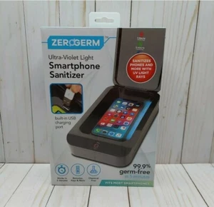 Zerogerm UltraViolet Light Smartphone Sanitizer Built-in USB Charger- New - Photo 1 sur 4