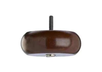 4X M8 SOLID WOOD BUN FEET MAHOGANY FINISH FURNITURE LEGS SOFA CHAIR STOOLS - Image 1 of 2