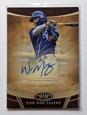 2019 Topps Tier One Whit Merrifield Tier One Talent Auto /299 #TTA-WM Blue Jays
