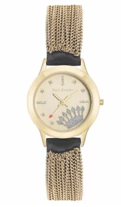 Reloj Juicy Couture Borlas Doradas Correa Cuero Precio de venta sugerido por el fabricante 195 USD Necesita Batería Nueva - Imagen 1 de 3