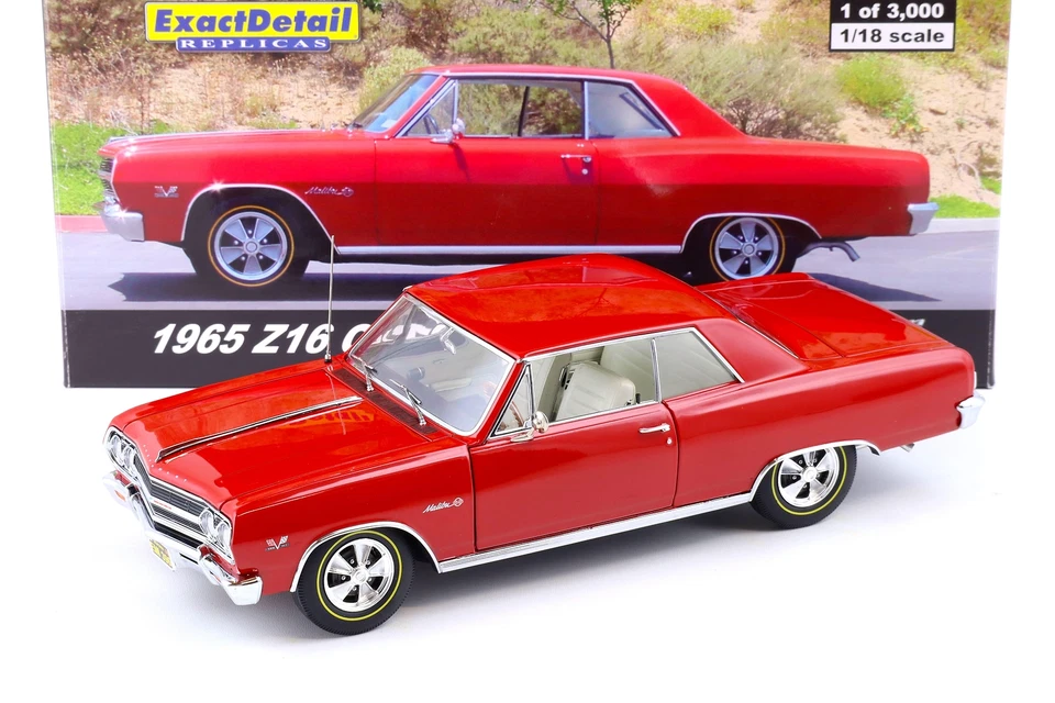 1:18 Exact Detail Chevrolet Chevelle Z16 Malibu SS Coupe 1965 red WCC501 - Bild 1 von 4