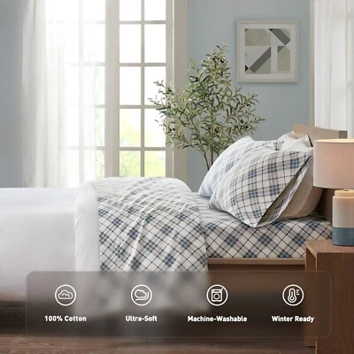 True North by Sleep Philosophy Cozy Cotton Flannel Printed Deep Pocket Sheet Set - Image 1 of 4