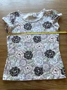 Talbots kids girls size 14 short sleeve stretch floral print top - Picture 1 of 5