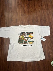 Camisa De Colección Marihuana Para Hombres XXL Blanca Jamaica Divertida Hierba Ganja Island Camisetas Años 90 - Imagen 1 de 5