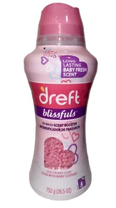 Dreft Blissfuls Laundry Scent Booster Beads for Washer, Baby Fresh Scent, 26.5oz