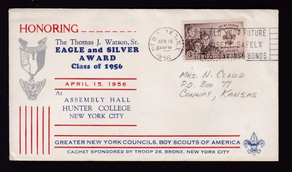 BOY SCOUTS, EAGLE AND SILVER AWARD CLASS OF 1956 - Image 1 of 1