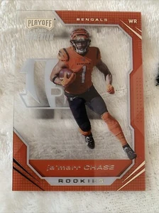 2021 Panini Chronicles Playoff Momentum Jamarr Chase Rookie RC #PMR-5 Bengals - Bild 1 von 2