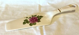 Vintage Harker Pottery Floral ROSE Pattern Ceramic Pie/Cake Server - Picture 1 of 3