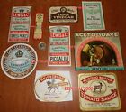 9 DIFFERENT ANTIQUE FOOD FLAVOURING ANTIQUE BOTTLE LABELS -ONE OFF LISTING