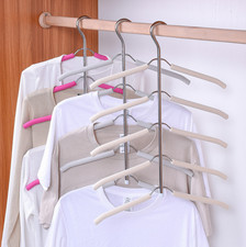 Anti-Slip CLOTHES HANGER rack organizer ripostiglio multifunzionale SPAZIO GANCIO STAFFA