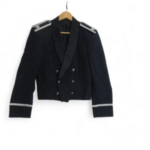 American Military Jacket Uniform Vintage 40 Short Blue Menswear - Preloved - Picture 1 of 24