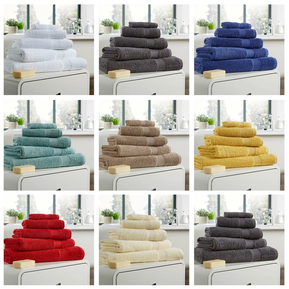 Egyptian Cotton Towels Home Bathroom Towel Set Bale Fade Resistant 500gsm Home