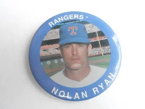 BOTÓN PINBACK PROMO VINTAGE #115-202 BÉISBOL 3" - NOLAN RYAN - Imagen 1 de 1