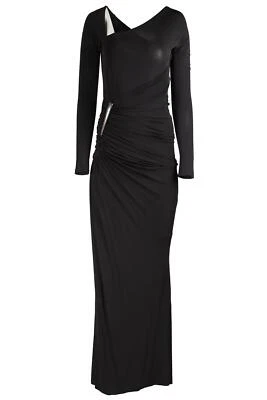 DONNA KARAN BLACK JERSEY MAXI DRESS MEDIUM - Image 1 of 4