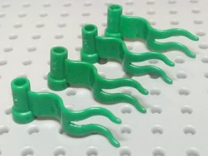 Lego Flagge 1x4, wellenförmiger Schwalbenschwanz, links [4495a] grün x4 - Bild 1 von 3