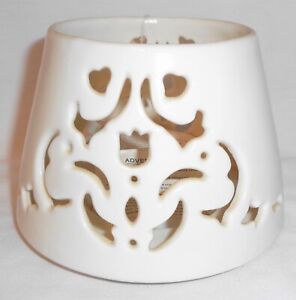Candle Shade Topper White With Tulip Design Cut Outs HOMCO Home Interiors New!