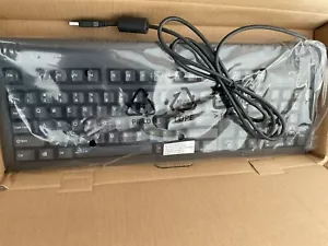 NEW NIB WYSE USB Keyboard 901716-06L KU-8933 PS2 Port 104K Black - Picture 1 of 3
