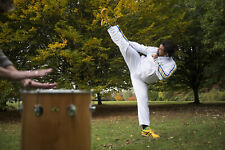 Unisexe Blanc Brazil Capoeira Abada Arts Martiaux Élastique Pantalon 5 Tailles