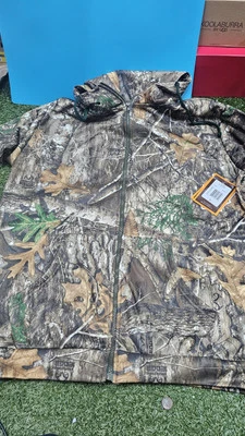 Chaqueta Realcamo Edge Para Hombre XL Verde Marrón Cremallera Completa Forrada de Vellón Caza Foto 1 de 4