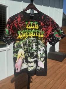 VINTAGE LED ZEPPELIN HOUSE OF THE HOLY AOP SHIRT LARGE 1992 swan mosquitohead - Bild 1 von 6