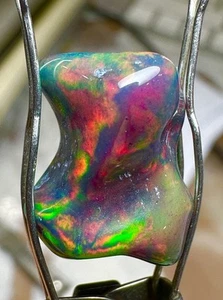 Finest Quality 9.23ct Natural Black Opal Play of Color 16mm X 13.9mm $$ 🤩 - Picture 1 of 7
