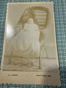 BABY PHOTO PRAIRIE DEPOT OH 1895 JAMES ALVIN WISE-SON OF IDA LAMB & JACOB WISE - Picture 1 of 5