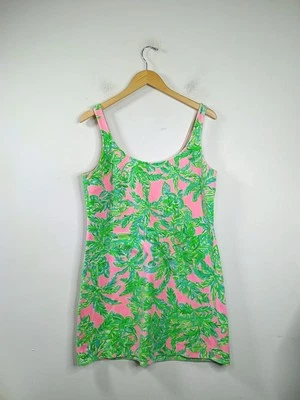 Lilly Pulitzer Dyanna Velour Tank Nightgown Mandevilla Baby Pink Sand Paradise M - Image 1 of 4