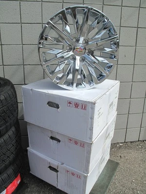 22" NEW CADILLAC ESCALADE FACTORY STYLE CHROME SET OF 4 WHEELS 5921 - Image 1 of 4