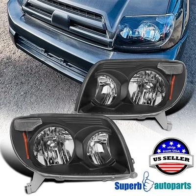 For 2003 2004 2005 Toyota 4Runner Black Headlights OE Style Replacement Foto 1 de 4