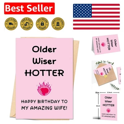 Tarjeta de cumpleaños para esposa - Diseño exquisito con espacio en blanco para tu mensaje Foto 1 de 4