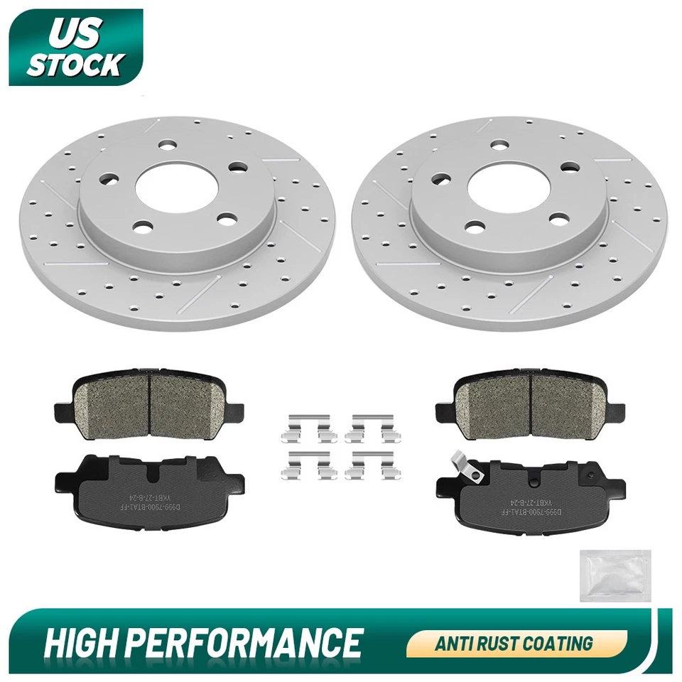 Juego de rotores de disco de freno trasero + pastillas de freno para Chevrolet Impala Limited 2014-2016 Foto 1 de 4