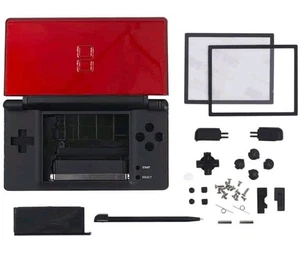 Nintendo DS Lite, NDS Full Ersatz Gehäuse Schale Display Purpurrot / Schwarz  - Bild 1 von 3
