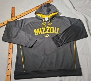 Knights Apparel Missouri Tigers Hoodie Mens XL 46-48 Black Yellow Mizzou Logo - Picture 1 of 12