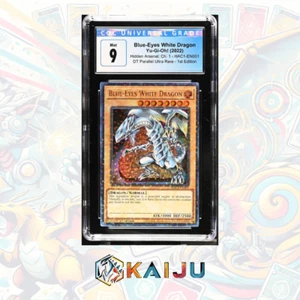 Yu-Gi-Oh! Blue-Eyes White Dragon 2022 HAC1-EN001 DT Parallel Ultra 1st Ed CGC 9 - Picture 1 of 3