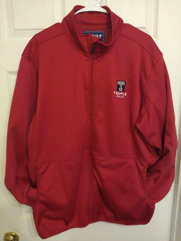 Temple Owl Gear For Sports Men's Large Pullover Zip-up Pockets Cover