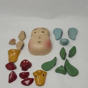 RAR - Primitiver FRÜHER ANTIKER HERR KARTOFFELKOPF - MAGNETISCH 19 Teile - Bild 1 von 5