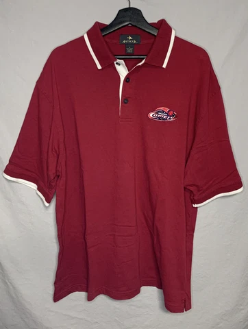Houston Comets Polo Men’s Antigua Button Up Vintage Cotton Red Size XL Cover