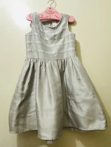 Gymboree Mädchen Größe 6 Party Weihnachten Urlaub Kleid Silber - Bild 1 von 7