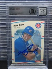 1988 Fleer Update Mark Grace Rookie Auto RC #U-77 BGS AUTHENTIC W 10 Autograph