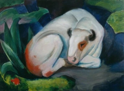 The White Bull 1911 by Franz Marc – German Expressionist Animal Symbolism Modern - Image 1 of 2