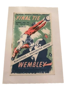 1948 FA CUP FINAL - BLACKPOOL V MANCHESTER UNITED - 24/4/1948 - A4 PRINT - Picture 1 of 1