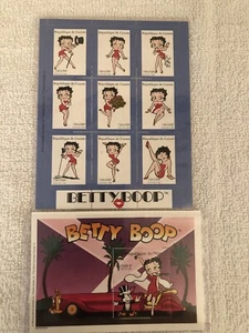 Juego de 2 estampillas de coleccionista internacionales Betty Boop con certificado  - Imagen 1 de 2