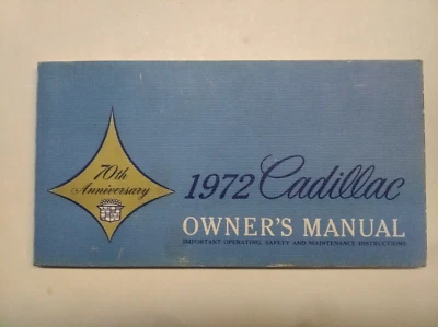 CADILLAC Owner's Manual Handbook USO e MANUTENZIONE Originale 1972 - Immagine 1 di 4
