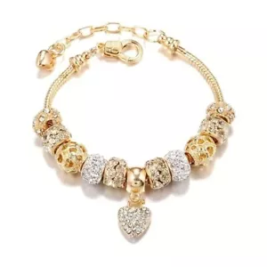 Pulsera Charm Mujer Joyería Tono Dorado Y CRISTAL - Imagen 1 de 3