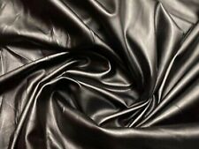 BLACK DRESS CLOTHING FAUX LEATHER LEATHERETTE LYCRA STRETCH FABRIC PVC MATERIAL*
