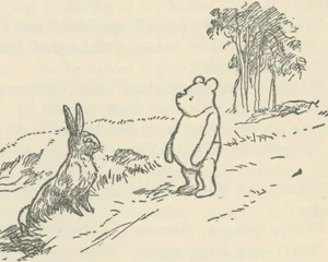 Impresión artística de Winnie-the-Pooh 1926 - Is That You Rabbit de Ernest H Shepard - Imagen 1 de 3