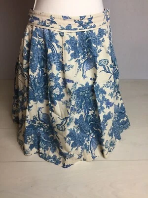 Joules Skirt Size 10 Blue Oriental Birds Flowers 100% Cotton Print Summer - Image 1 of 4