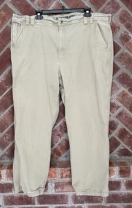 Duluth Trading Flex Fire Hose Pants Mens 46 x 30  Beige Tan Carpenter Workwear - Picture 1 of 9