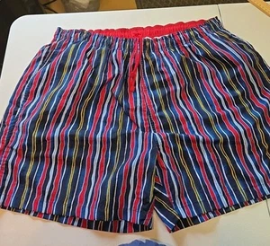 Bañador St John's Bay para hombre X-large XL azul a rayas interior piquete cordón - Imagen 1 de 7
