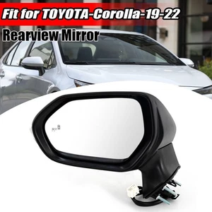 Espejo retrovisor térmico eléctrico negro del lado izquierdo del conductor con 7 pines para Toyota Corolla 2019~22 - Imagen 1 de 9